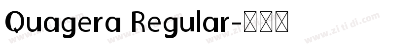 Quagera Regular字体转换